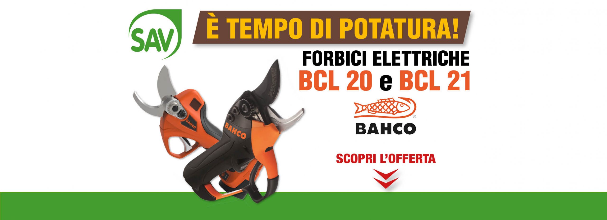 Forbici elettriche BCL20 e BCL21 Bahco SAV